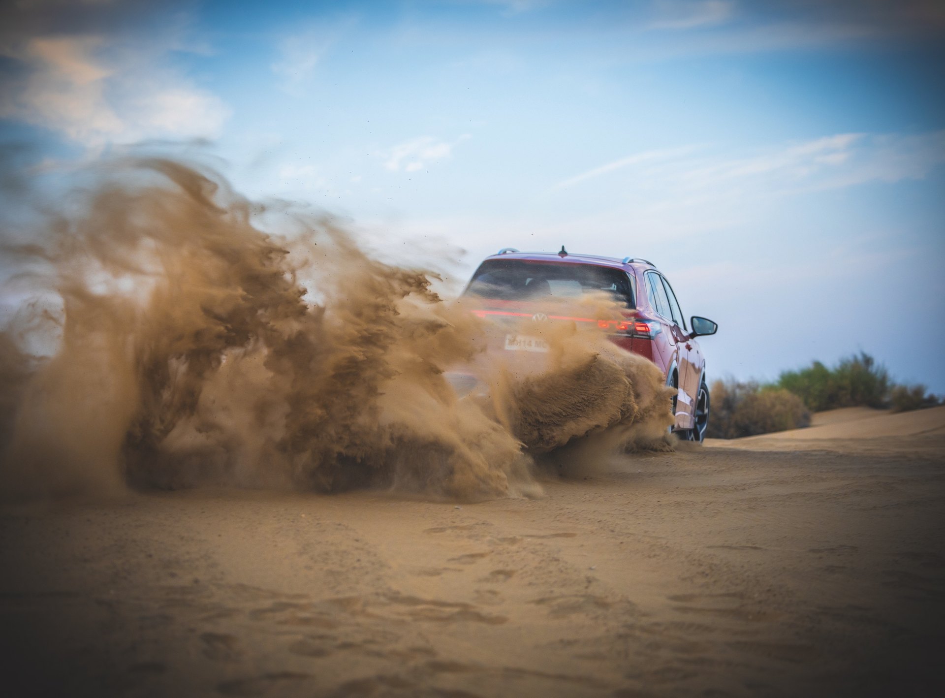 Volkswagen on an off-road course